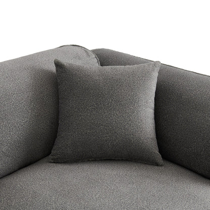 Divano componibile moderno di lusso in velluto a 4 posti con pouf e cuscini rimovibili per soggiorno e appartamento