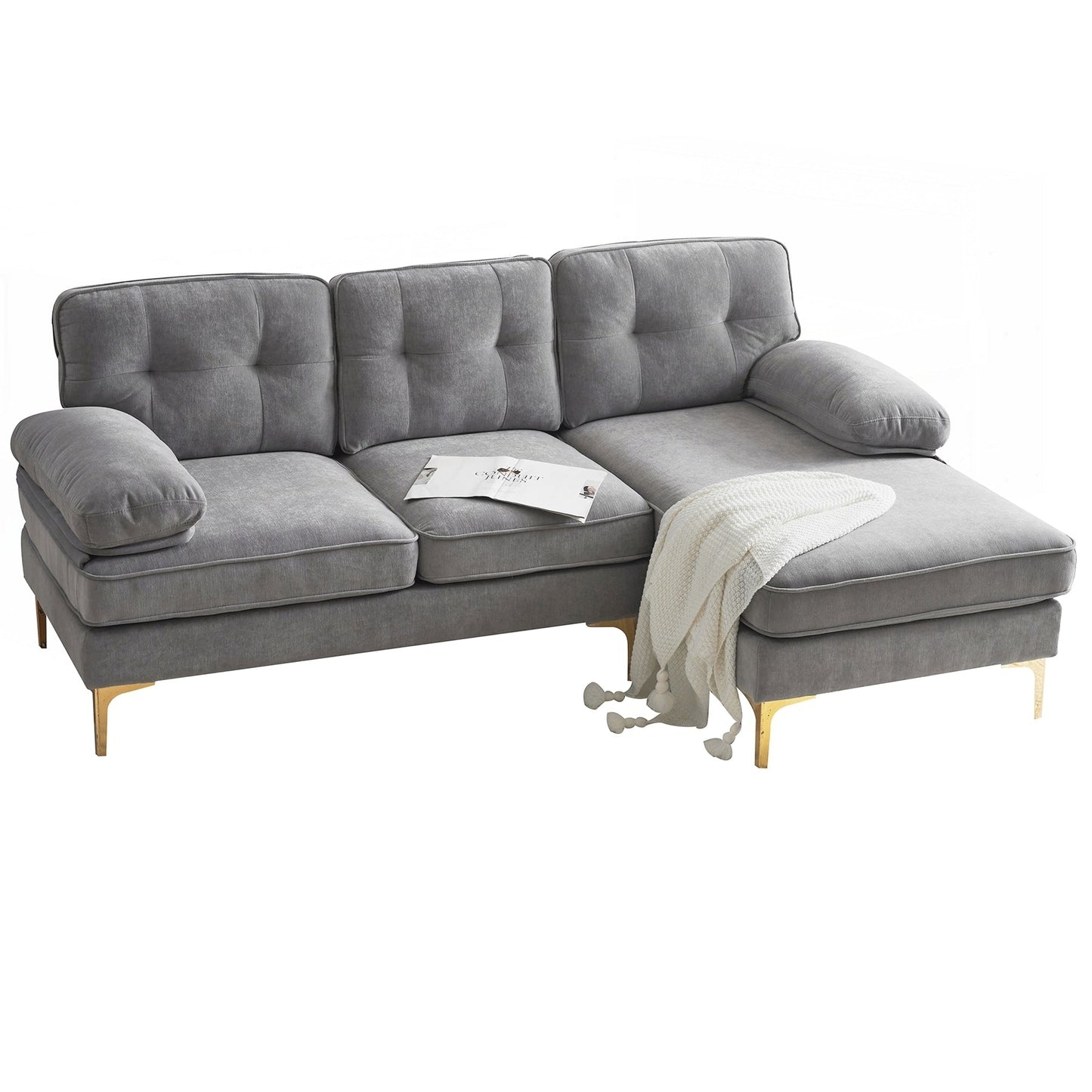 Divani componibili moderni, divani in velluto a L