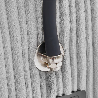 Divano singolo moderno con pouf mobile, spazio nascosto, porte USB, portabicchieri e porta telefono per il soggiorno