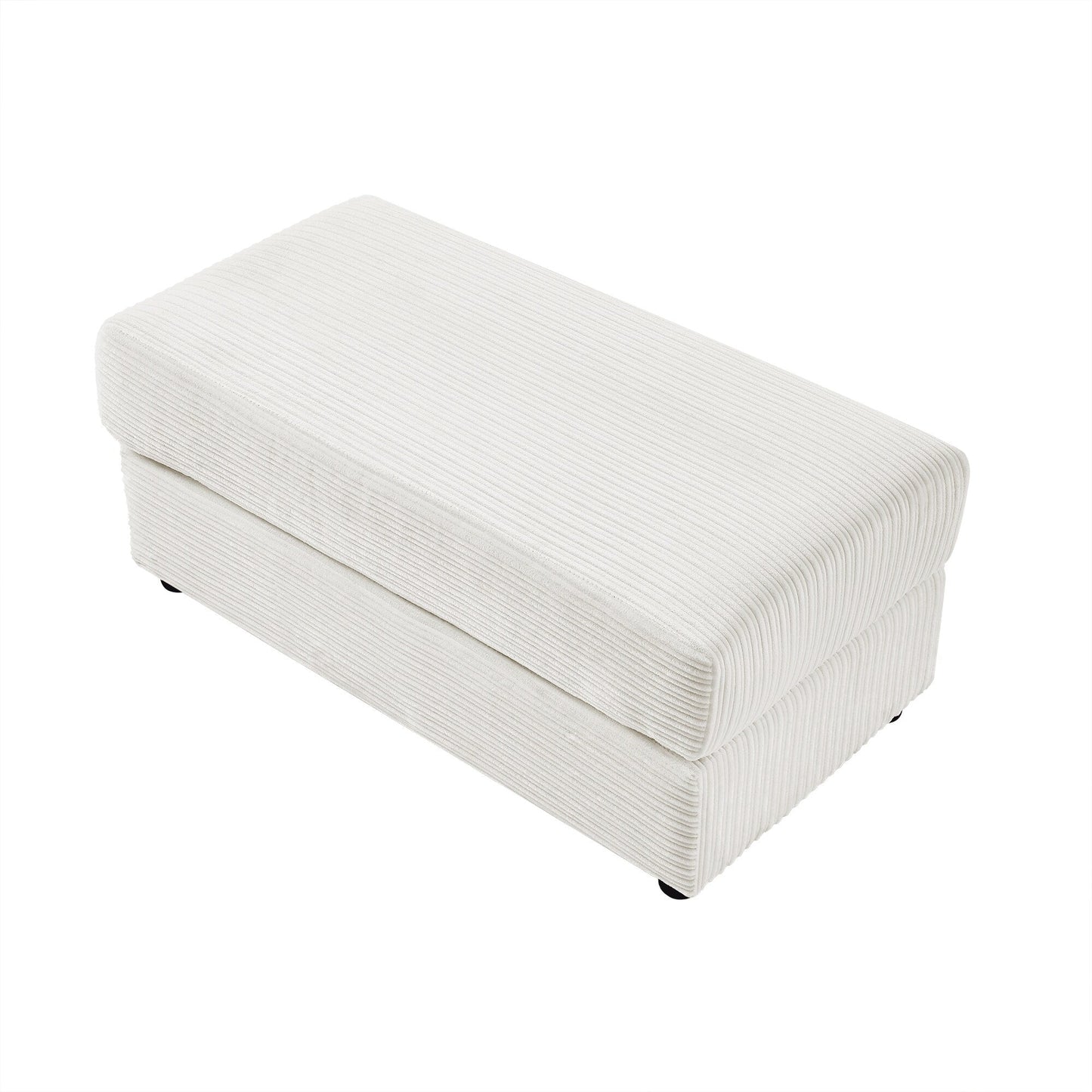 Divano singolo moderno con pouf mobile, spazio nascosto, porte USB, portabicchieri e porta telefono per il soggiorno