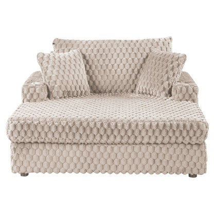 Divano letto moderno e morbido per interni con chaise longue e cuscini