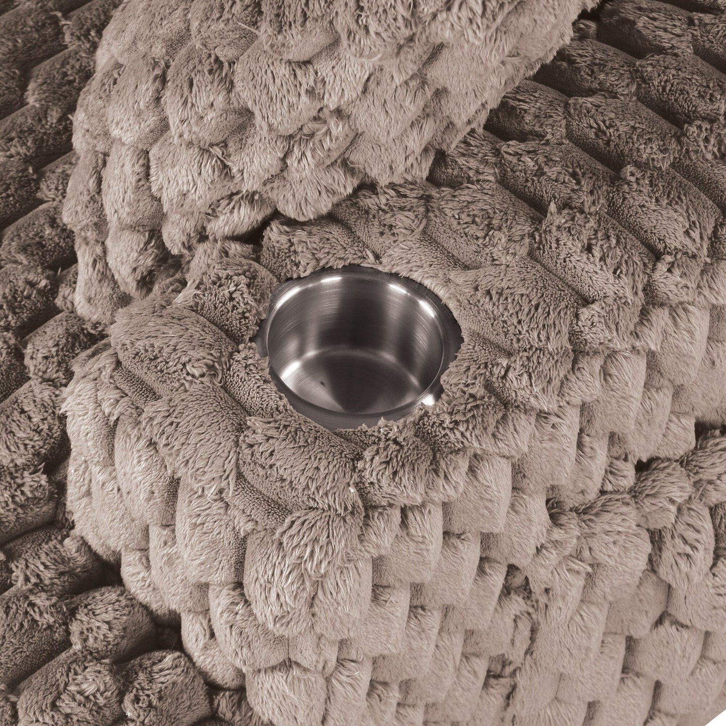 Divano letto moderno e morbido per interni con chaise longue e cuscini