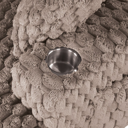 Divano letto moderno e morbido per interni con chaise longue e cuscini