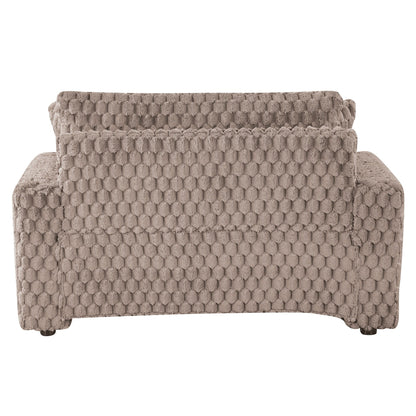 Divano letto moderno e morbido per interni con chaise longue e cuscini