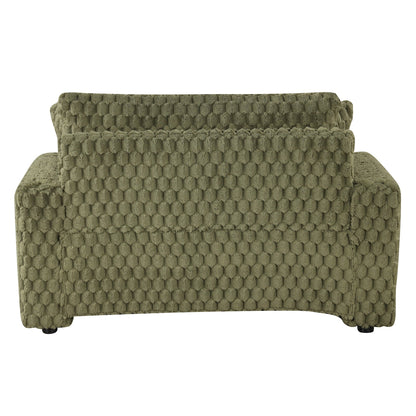 Divano letto moderno e morbido per interni con chaise longue e cuscini