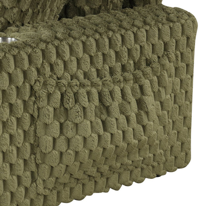 Divano letto moderno e morbido per interni con chaise longue e cuscini