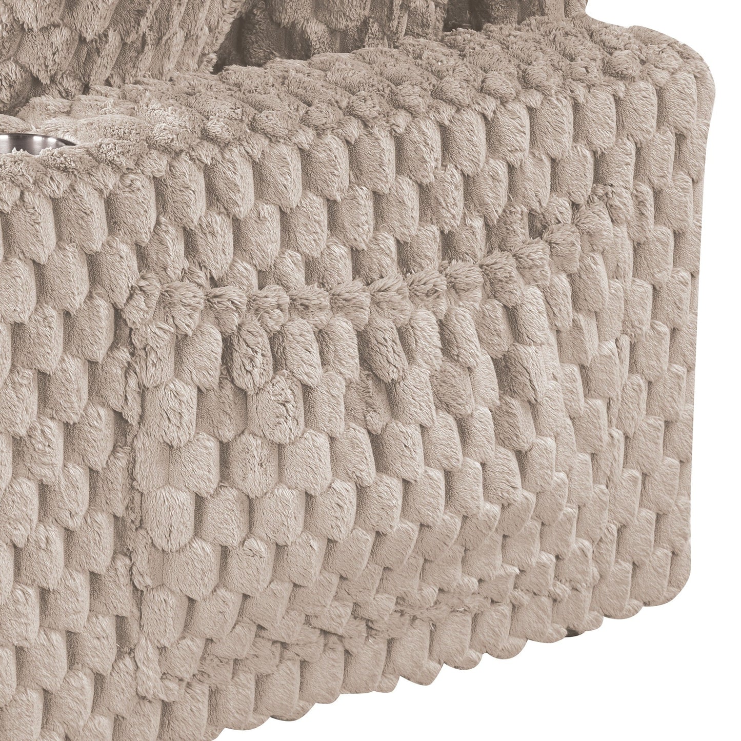 Divano letto moderno e morbido per interni con chaise longue e cuscini