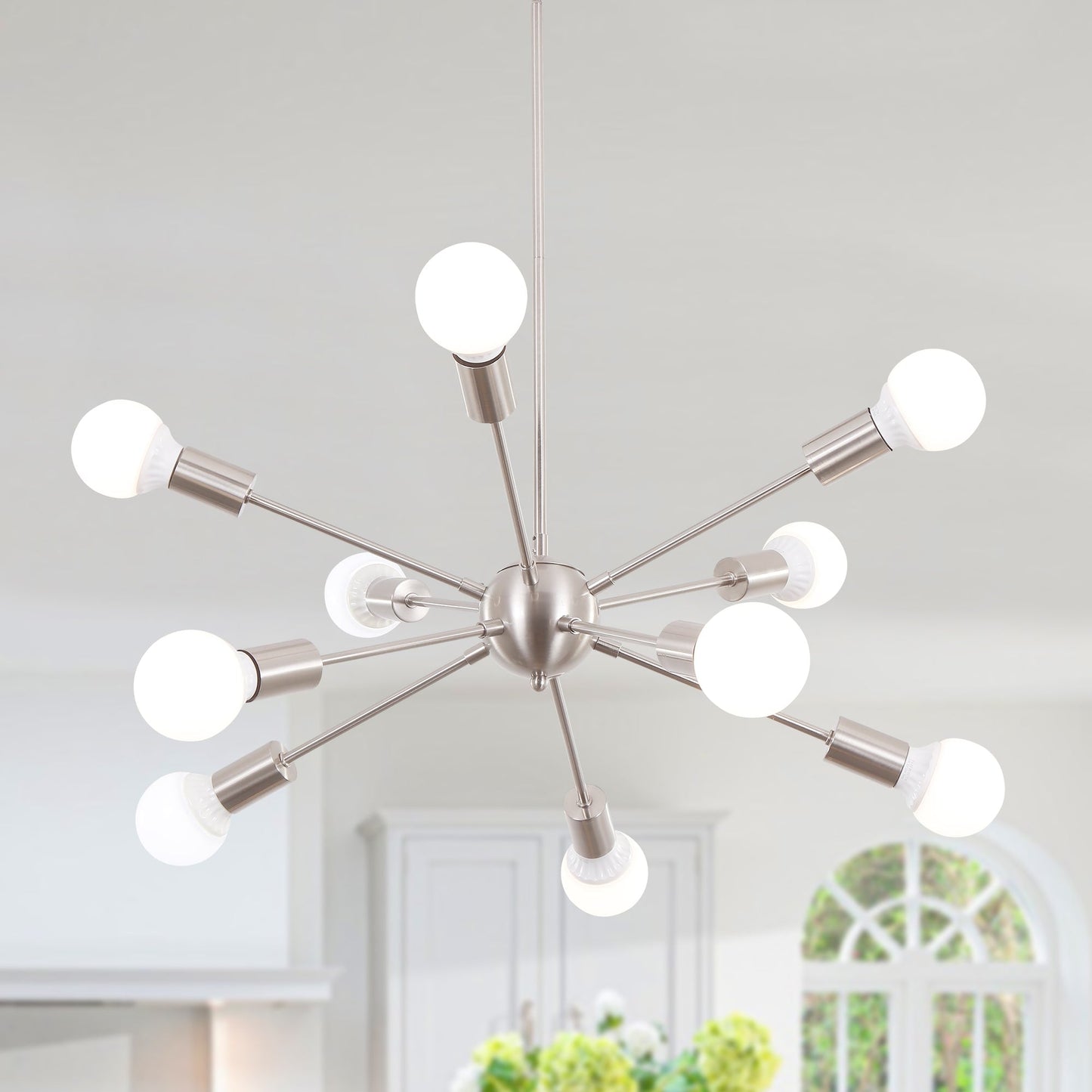Lampadario moderno Sputnik a 10 luci, plafoniera regolabile per cucina, sala da pranzo, soggiorno, camera da letto - N/D