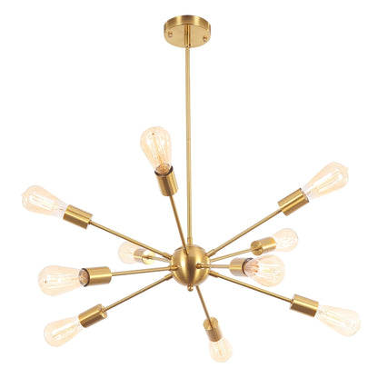Lampadario moderno Sputnik a 10 luci, plafoniera regolabile per cucina, sala da pranzo, soggiorno, camera da letto - N/D