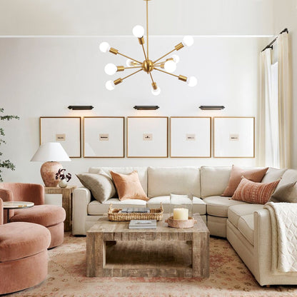 Lampadario moderno Sputnik a 10 luci, plafoniera regolabile per cucina, sala da pranzo, soggiorno, camera da letto - N/D