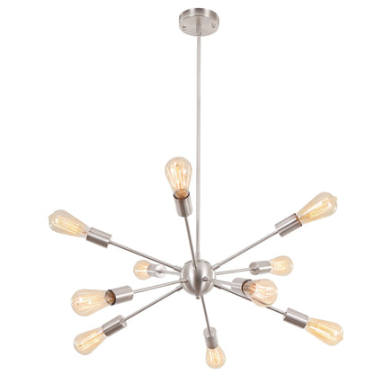 Lampadario moderno Sputnik a 10 luci, plafoniera regolabile per cucina, sala da pranzo, soggiorno, camera da letto - N/D