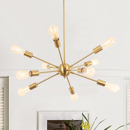 Lampadario moderno Sputnik a 10 luci, plafoniera regolabile per cucina, sala da pranzo, soggiorno, camera da letto - N/D