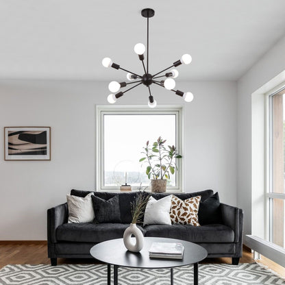 Lampadario moderno Sputnik a 10 luci, plafoniera regolabile per cucina, sala da pranzo, soggiorno, camera da letto - N/D