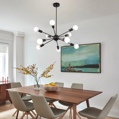 Lampadario moderno Sputnik a 10 luci, plafoniera regolabile per cucina, sala da pranzo, soggiorno, camera da letto - N/D