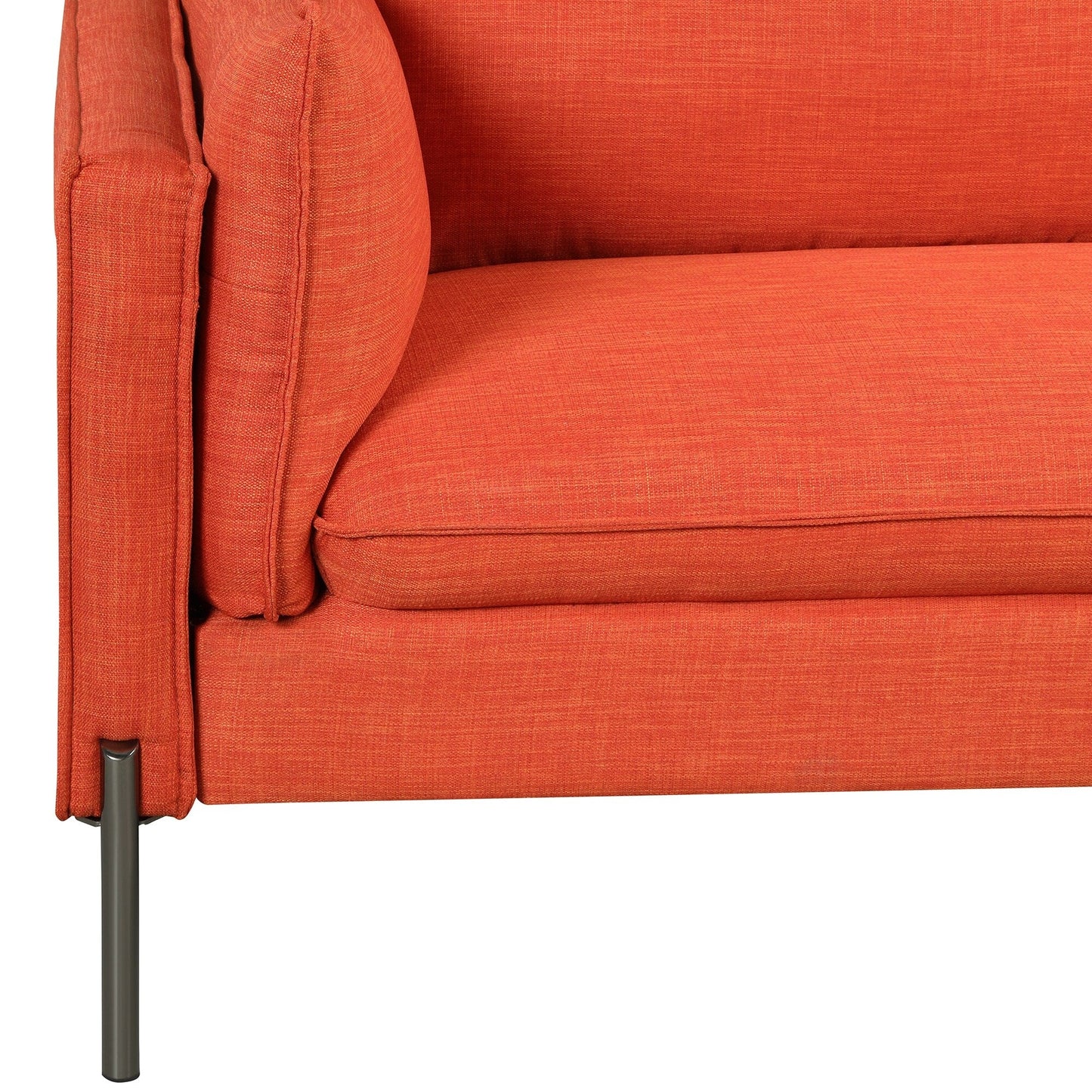 Divano a 3 posti in stile moderno, imbottito in tessuto di lino