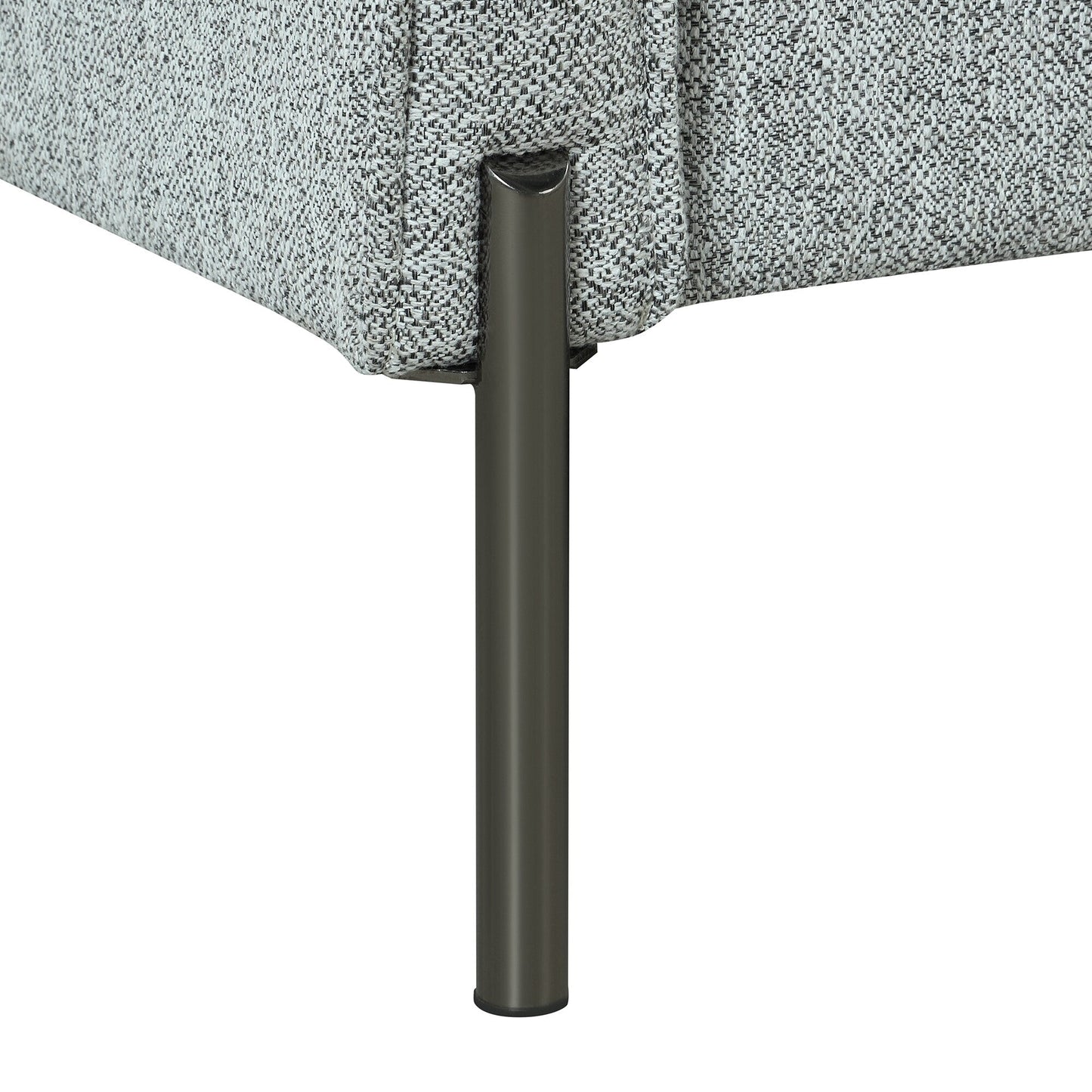 Divano a 3 posti in stile moderno, imbottito in tessuto di lino