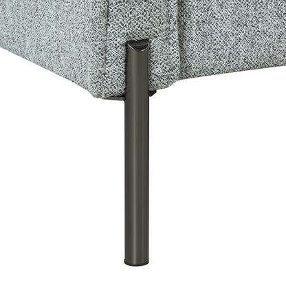 Divano a 3 posti in stile moderno, imbottito in tessuto di lino