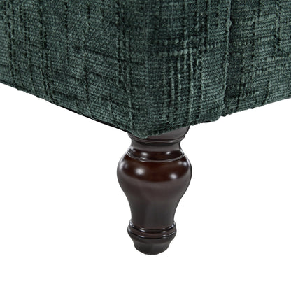 Divano moderno a 2 posti in ciniglia con gambe in legno, luce a LED, porta di ricarica USB e borsa portaoggetti, per soggiorno, camera da letto, studio