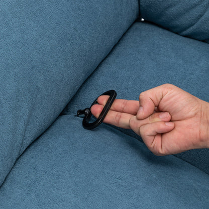 Divano moderno girevole reclinabile manuale per home theatre, regolabile, singolo, con poggiapiedi e tasca laterale