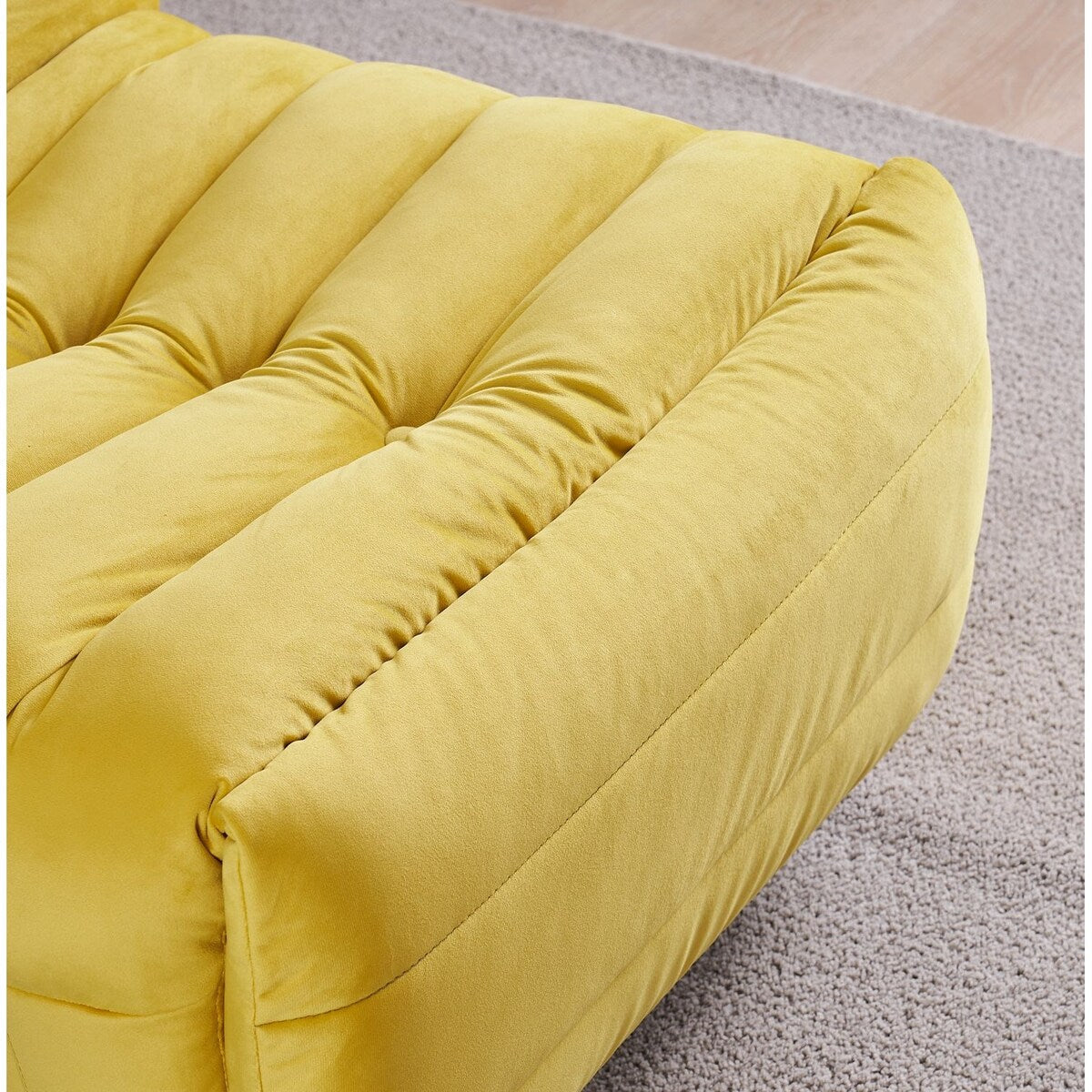 Poltrona reclinabile girevole moderna con tasca laterale, poltrona imbottita casual