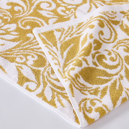 Set di 6 asciugamani jacquard tinti in filo Modern Threads Trefoil Filigree