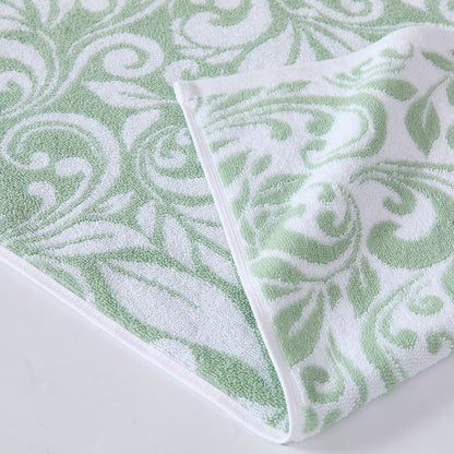 Set di 6 asciugamani jacquard tinti in filo Modern Threads Trefoil Filigree