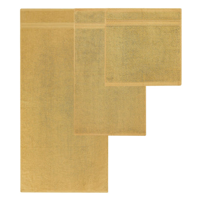 Set di 6 asciugamani jacquard tinti in filo Modern Threads Trefoil Filigree