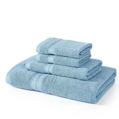 Set di 6 asciugamani jacquard tinti in filo Modern Threads Trefoil Filigree