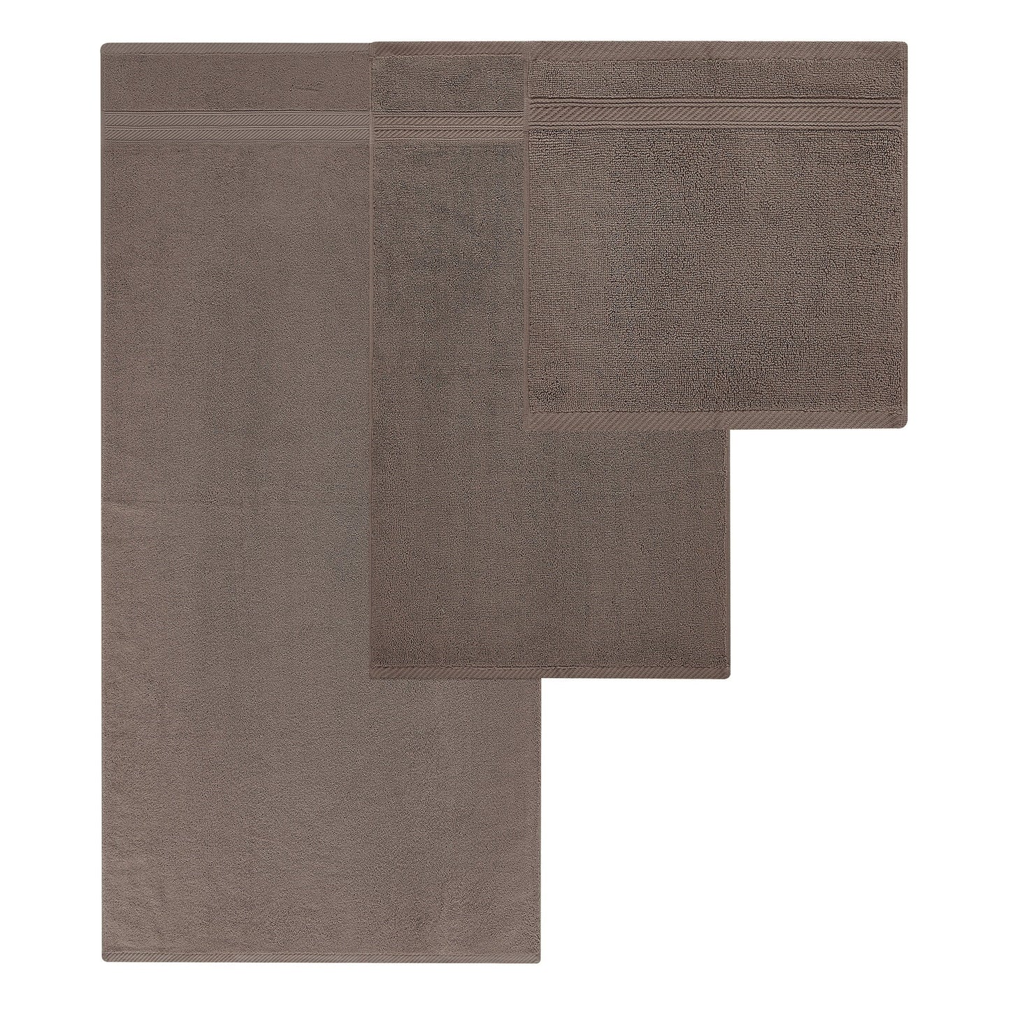 Set di 6 asciugamani jacquard tinti in filo Modern Threads Trefoil Filigree