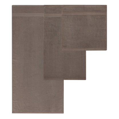 Set di 6 asciugamani jacquard tinti in filo Modern Threads Trefoil Filigree