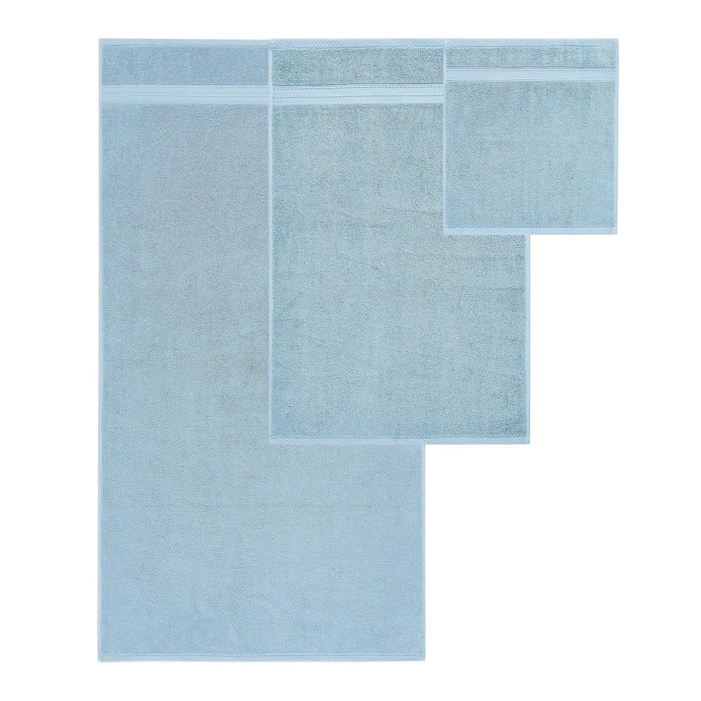 Set di 6 asciugamani jacquard tinti in filo Modern Threads Trefoil Filigree