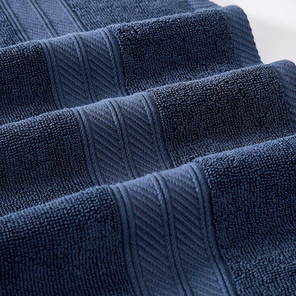 Set di 6 asciugamani jacquard tinti in filo Modern Threads Trefoil Filigree