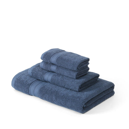 Set di 6 asciugamani jacquard tinti in filo Modern Threads Trefoil Filigree