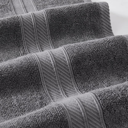 Set di 6 asciugamani jacquard tinti in filo Modern Threads Trefoil Filigree