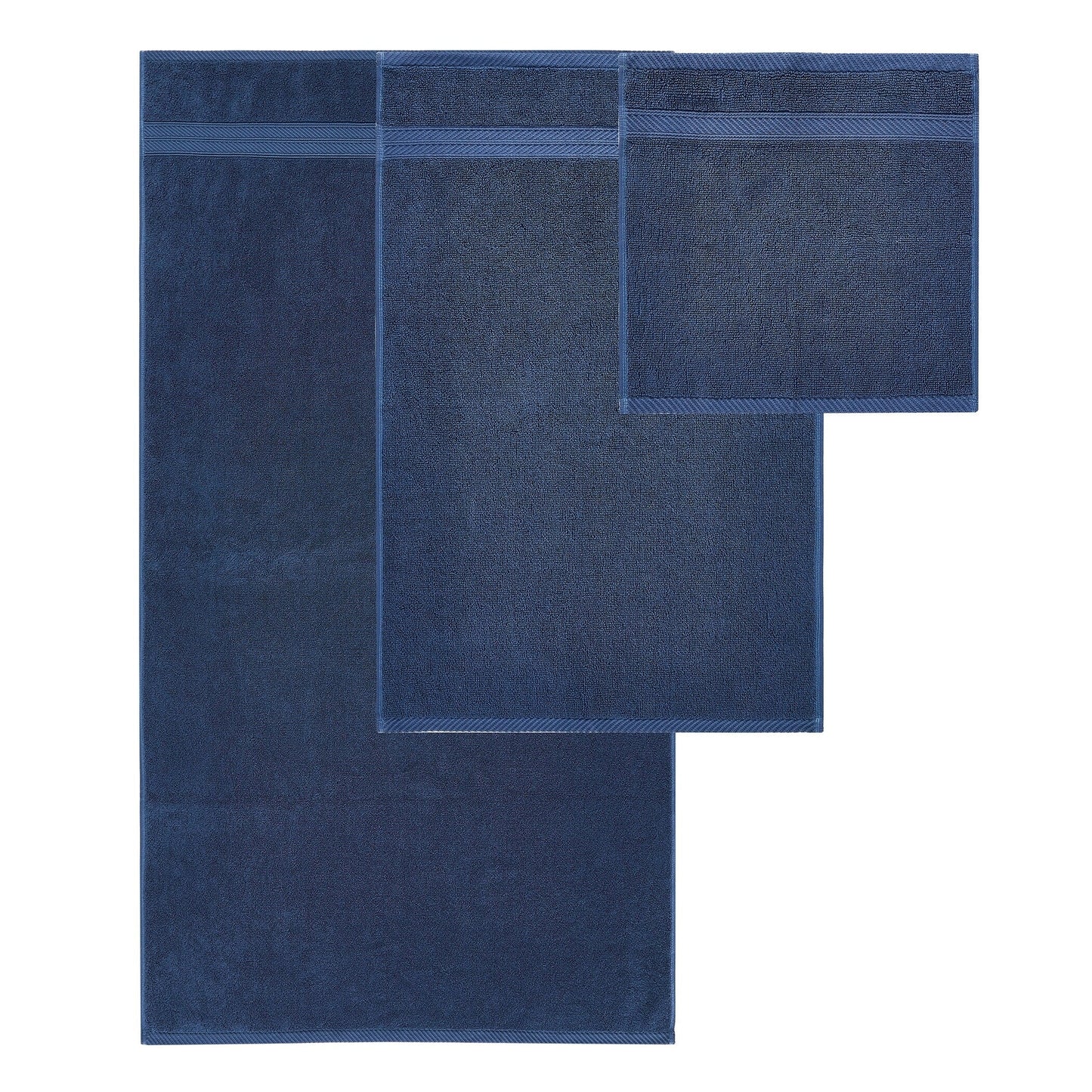 Set di 6 asciugamani jacquard tinti in filo Modern Threads Trefoil Filigree