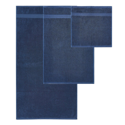 Set di 6 asciugamani jacquard tinti in filo Modern Threads Trefoil Filigree