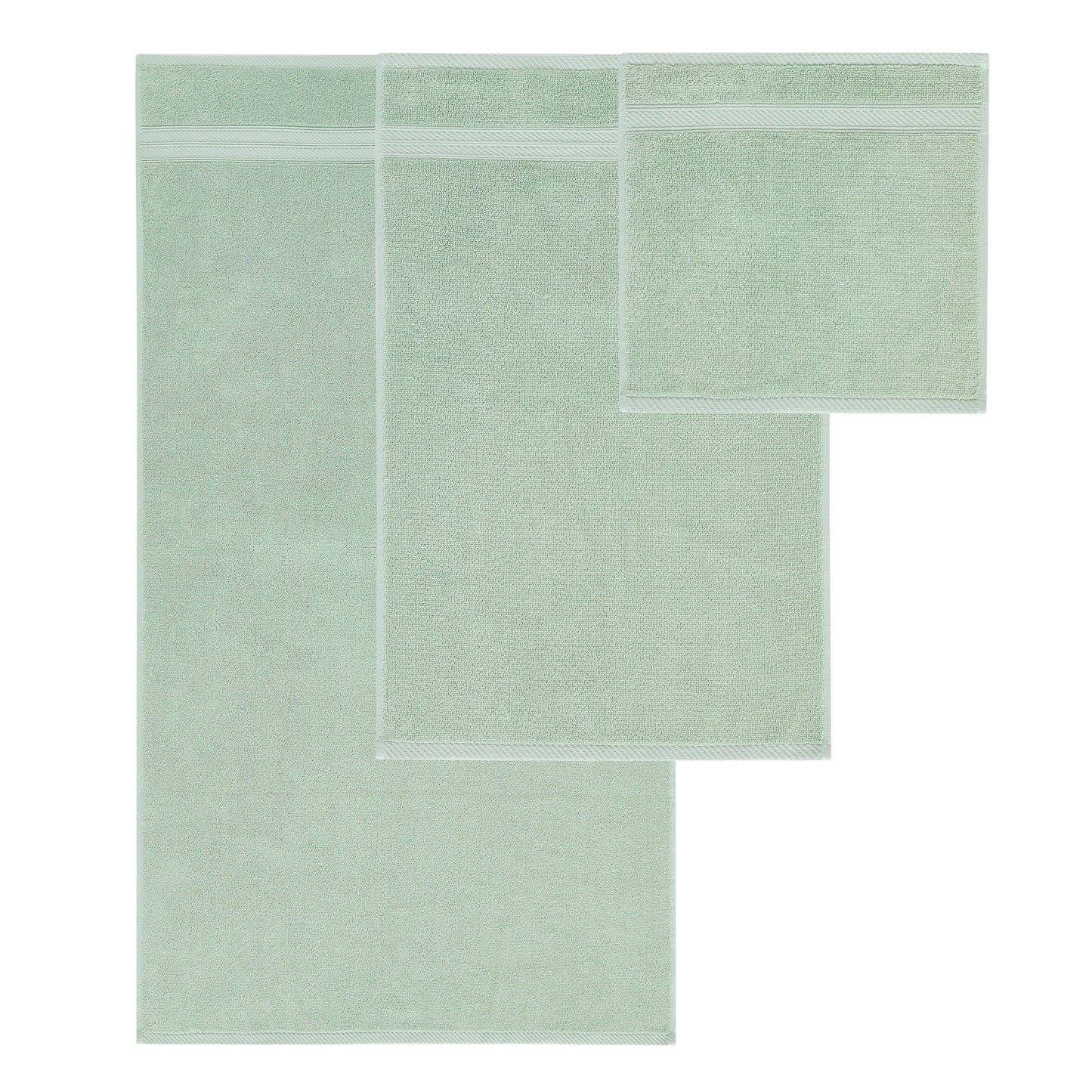 Set di 6 asciugamani jacquard tinti in filo Modern Threads Trefoil Filigree