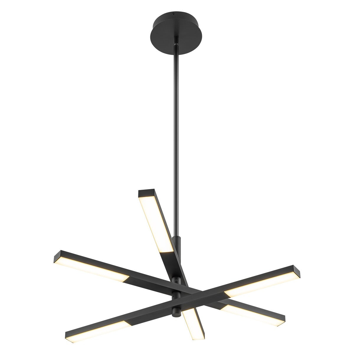 Lampadario moderno lineare a più livelli Sputnik con luce calda 3000K e LED integrato