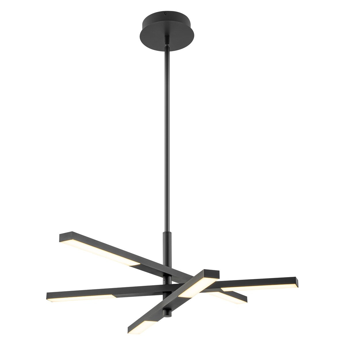 Lampadario moderno lineare a più livelli Sputnik con luce calda 3000K e LED integrato