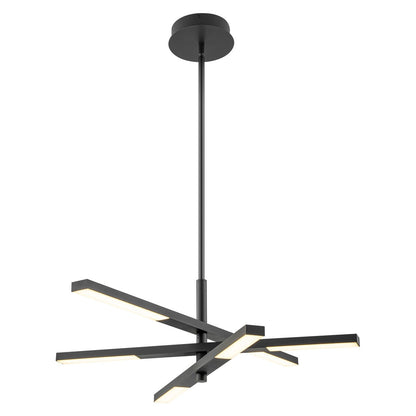 Lampadario moderno lineare a più livelli Sputnik con luce calda 3000K e LED integrato