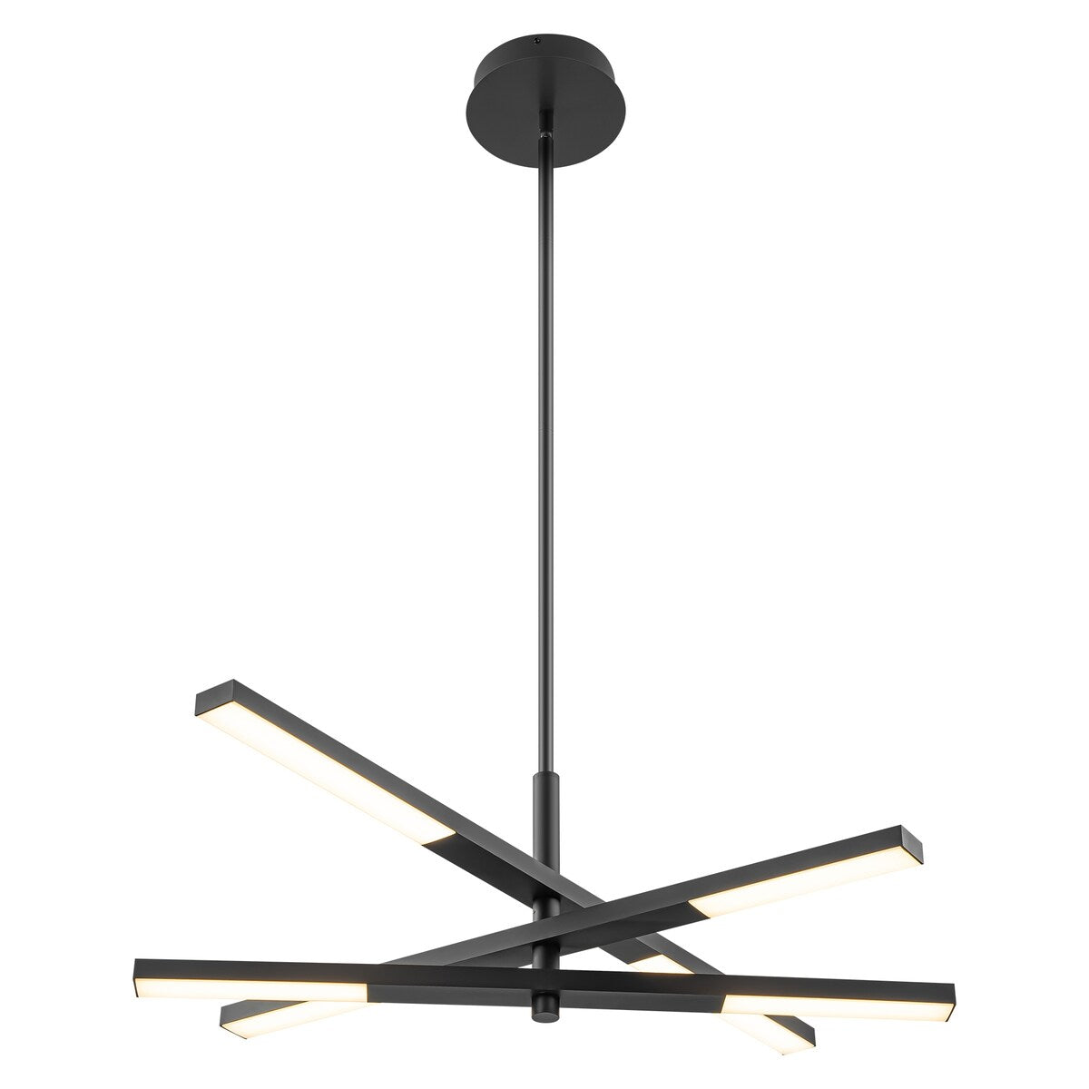 Lampadario moderno lineare a più livelli Sputnik con luce calda 3000K e LED integrato