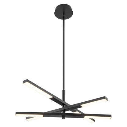 Lampadario moderno lineare a più livelli Sputnik con luce calda 3000K e LED integrato