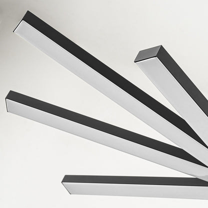 Lampadario moderno lineare a più livelli Sputnik con luce calda 3000K e LED integrato