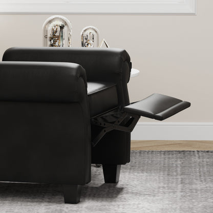 Poltrona reclinabile moderna con schienale imbottito e trapuntato