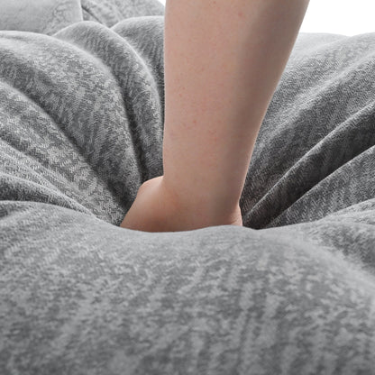 Divano componibile moderno a forma di U in ciniglia, divano componibile a 6 posti con schienale trapuntato e cuscini regolabili sui braccioli.