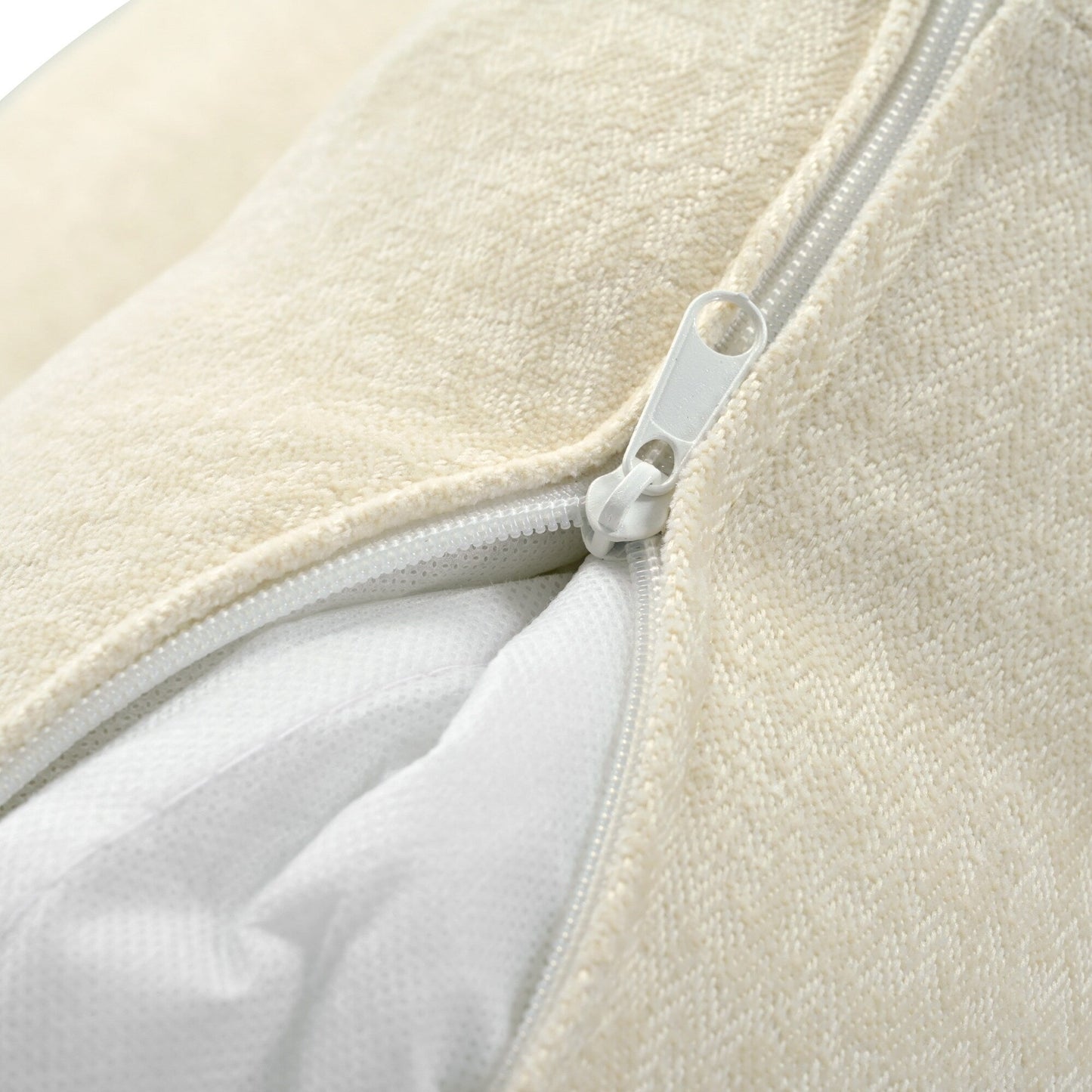 Divano componibile moderno a forma di U in ciniglia, divano componibile a 6 posti con schienale trapuntato e cuscini regolabili sui braccioli.