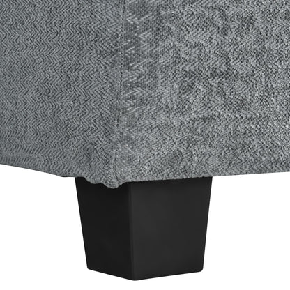 Divano componibile moderno a forma di U in ciniglia, divano componibile a 6 posti con schienale trapuntato e cuscini regolabili sui braccioli.