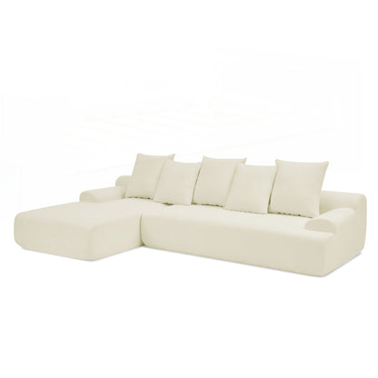 Divano componibile moderno imbottito a forma di L