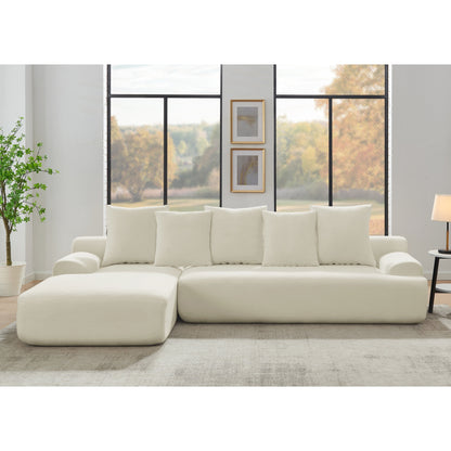 Divano componibile moderno imbottito a forma di L