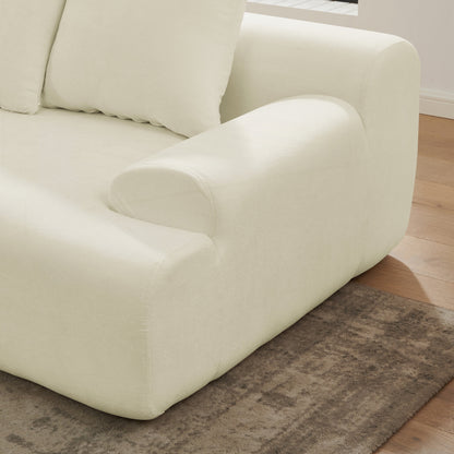 Divano componibile moderno imbottito a forma di L